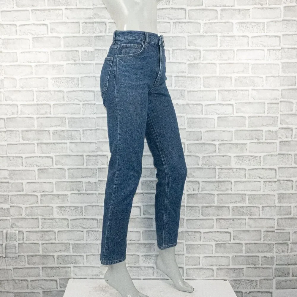 Reformation Women's Lisa High Rise Straight Leg Denim Jeans blue wash sz 26 - Picture 4 of 10